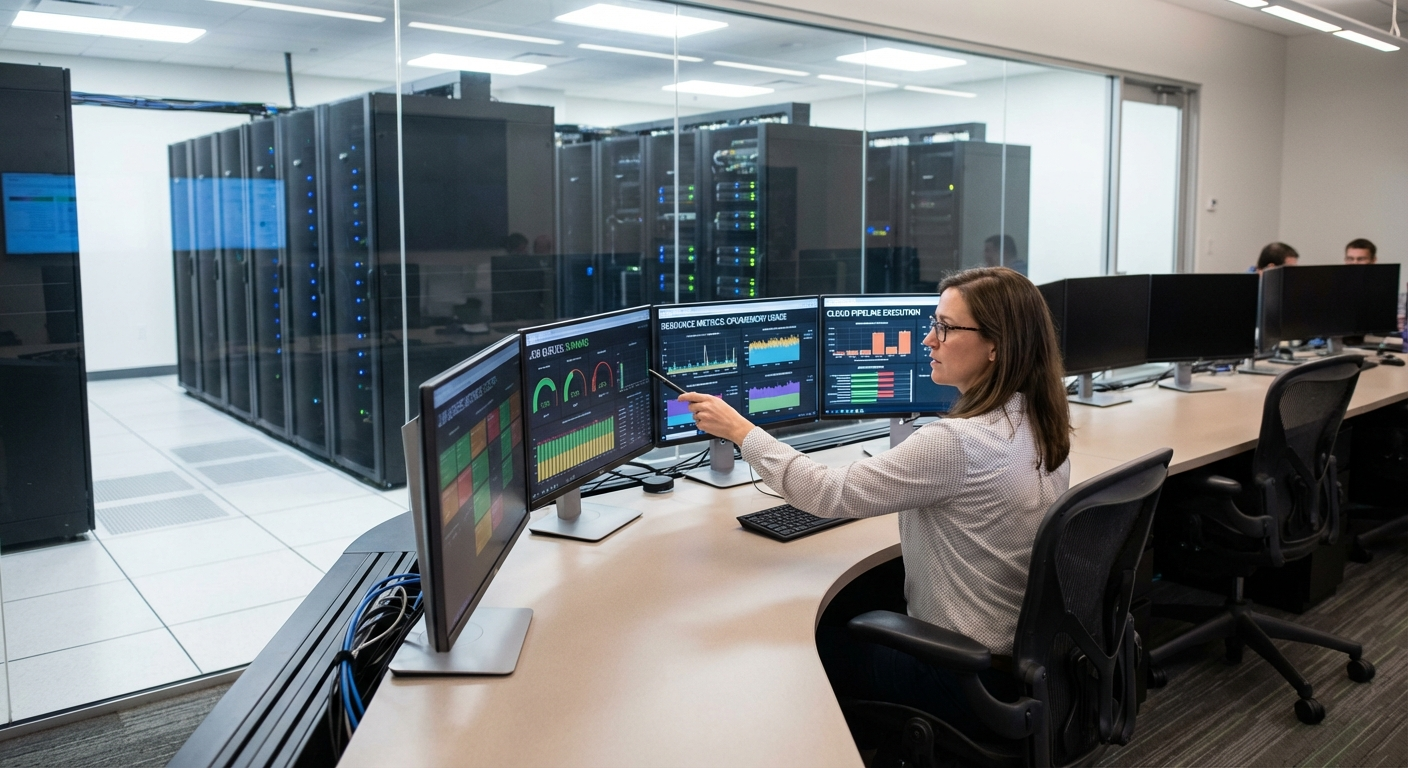 Computing specialist monitoring cloud bioinformatics pipeline